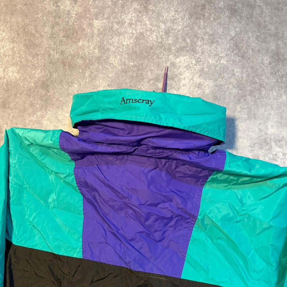 Vintage Columbia Sportswear Radial Sleeve Windbreaker Jacket Mens Large Amscray - Picture 6 of 8